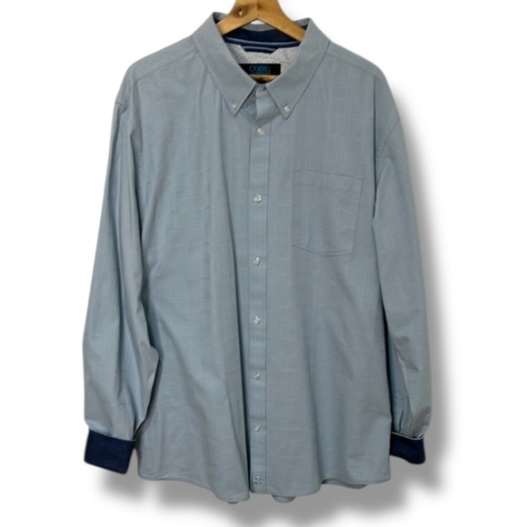 Cody James Core Shirt Blue Plaid Long Sleeve Button-Down Western Men's Size XL - Picture 2 of 14